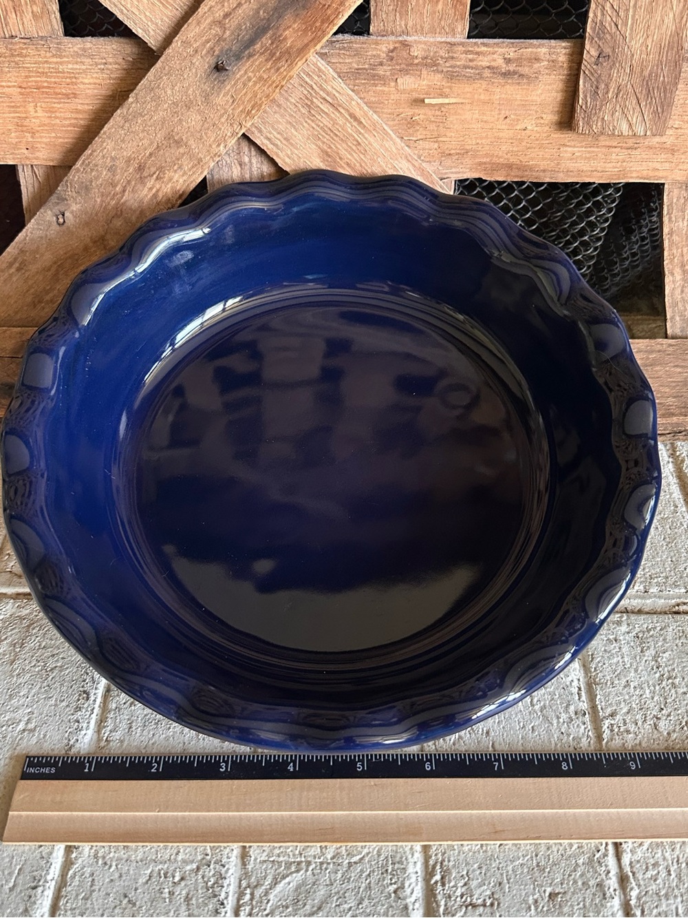 Emile Henry French Ceramic Artisan Ruffled Pie Dish William Sonoma